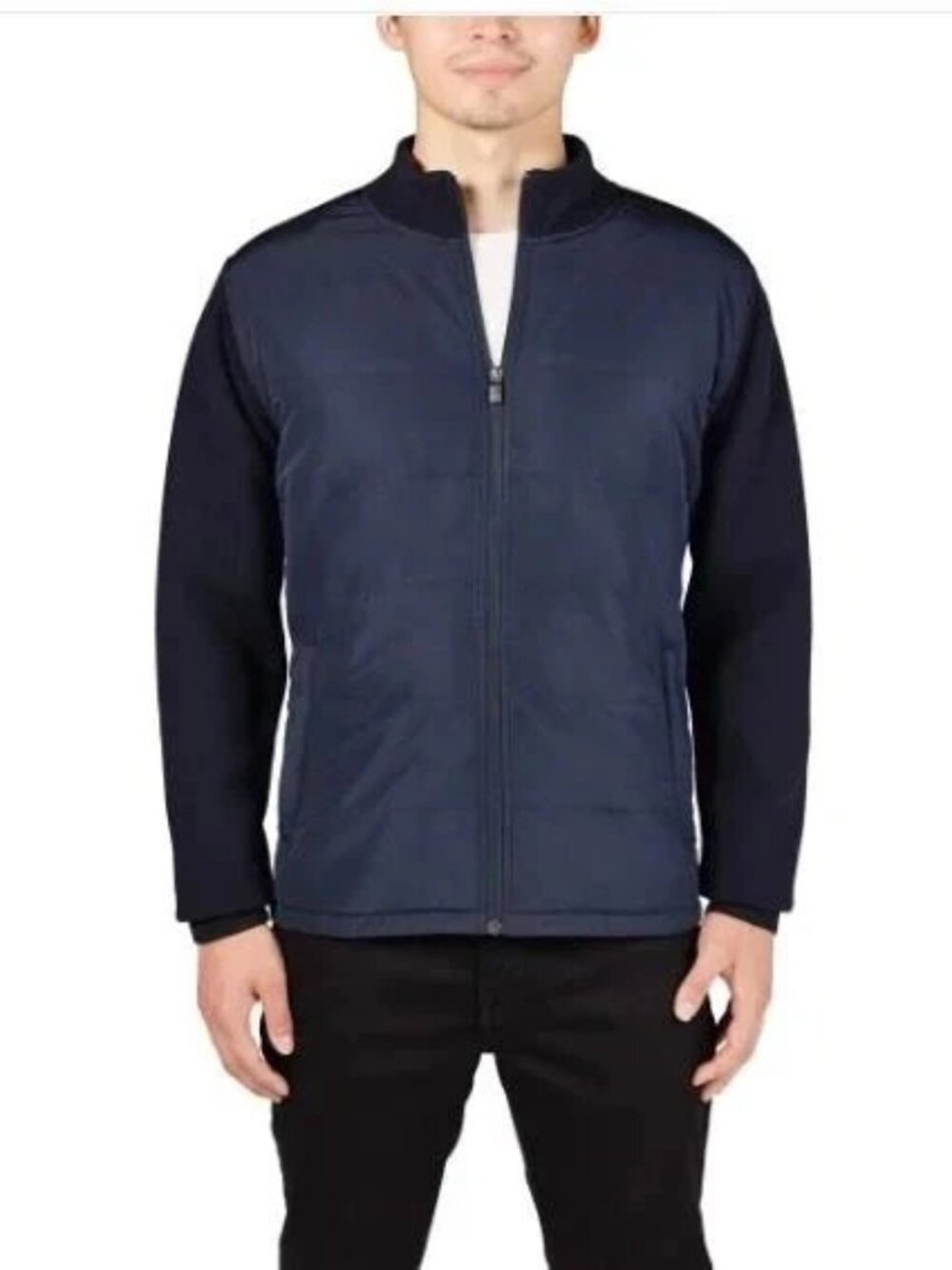 Infinity Linearflex Men's Mixed Media Puffer Jacket, Blue, Size L